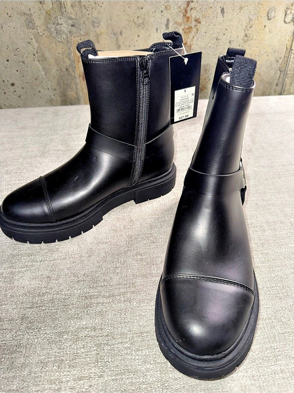Universal Thread Black Moto Ankle Boots Women’s Size 5 NWT - Picture 4 of 5